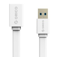 Кабель Orico CEF3-10 (USB3.0-F/USB-M, 1.0м, плоский, белый)