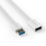Кабель Orico CEF3-10 (USB3.0-F/USB-M, 1.0м, плоский, белый)