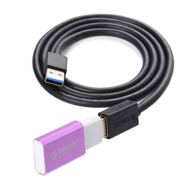 Кабель Orico CER3-15 (USB3.0-F/USB-M, 1.5м, круглый, черный)