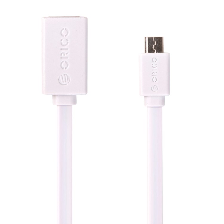 Кабель Orico COF2-15 (USB2.0/micro-USB, 15см, плоский, белый)