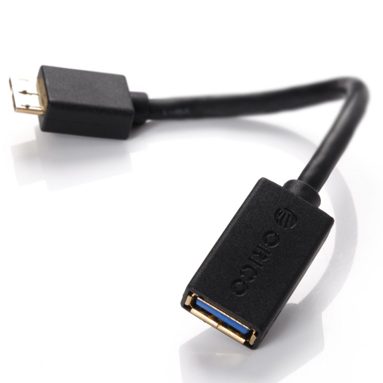 Кабель Orico COR3-15 (USB3.0/micro-USB3.0, 15см, круглый, черный)
